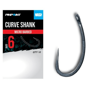 Nash háčky curve shank barbless 10 ks - velikost 8