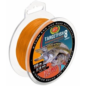Wft splétaná šňůra tf8 raubfisch predator oranžová 150 m - 0,18 mm 13 kg