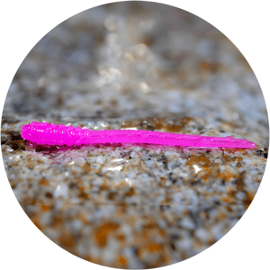 Redbass gumová nástraha micro tail signal pink uv color - s 48 mm