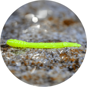 Redbass gumová nástraha micro tail signal yellow uv color - s 48 mm