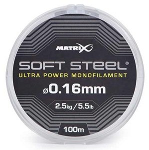 Matrix vlasec soft steel ultra power monofilament 100 m - 0,23 mm 5 kg