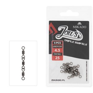 Mikado obratlík jaws triple swivels xl 5 ks 35 kg