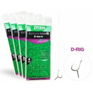Zfish návazec method feeder d-rig 10 cm 5 ks - velikost háčku 10