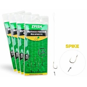 Zfish návazec method feeder rig spike fc 10 cm 5 ks - velikost háčku 10
