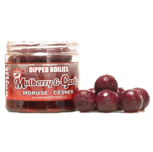 Sportcarp dipované boilie dipped boilies mulberry garlic 200 ml 20 mm