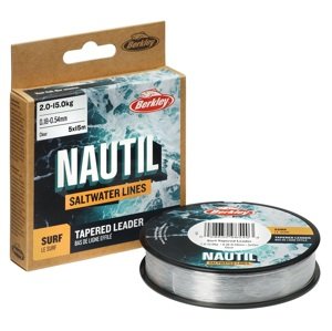 Berkley ujímaný vlasec nautil surf monofilament tapered 5x15 m - 0,28-0,57 mm 4,7-16,1 kg