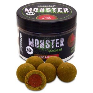 Haldorádó plovoucí boilie pop-up boilies monster magnum 180 g 30 mm - krvavá játra