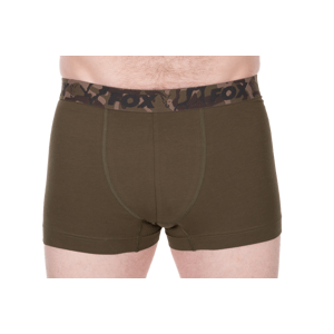 Fox trenýrky boxer shorts khaki/black 2 ks - xl