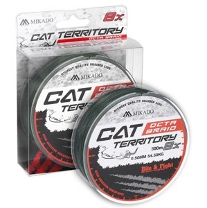 Mikado pletená šňůra cat territory octa braid zelená 300 m - 0,50 mm 54,5 kg