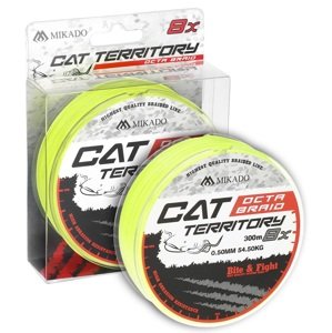 Mikado pletená šňůra cat territory octa braid fluo 300 m - 0,40 mm 43,2 kg