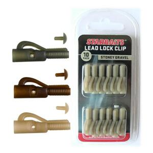 Starbaits závěsky lead lock clip 10 ks-hnědá