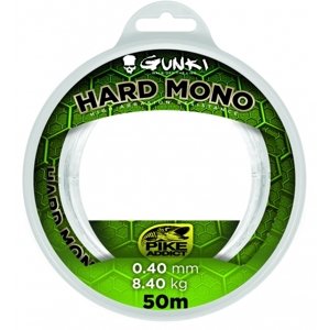 Gunki vlasec hard mono čirá 50 m-průměr 0,80 mm / nosnost 28,30 kg