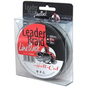 Hell-cat návazcová šňůra leader braid line black 20 m-průměr 1,40 mm / nosnost 125 kg