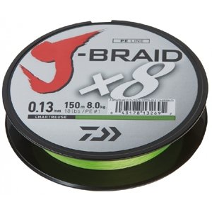 Daiwa splétaná šňůra j-braid chartreuse 300 m-průměr 0,42 mm / nosnost 46,5 kg