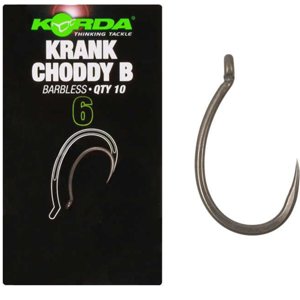 Korda háčky krank choddy hook barbless - velikost 10