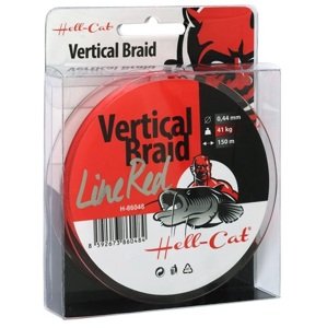 Hell-cat splétaná šňůra braid line vertical red 150 m-průměr 0,37 mm / nosnost 33 kg
